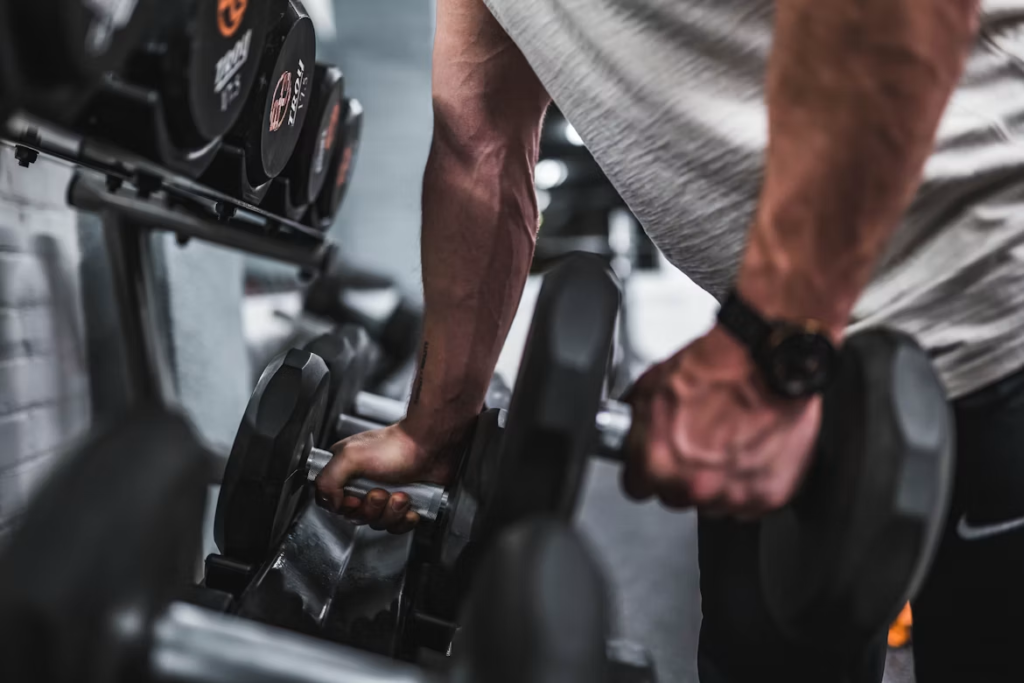 dumbbells for muscle building gym