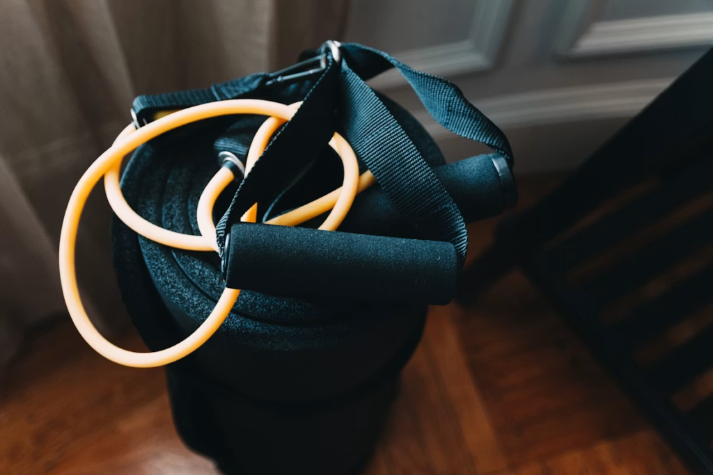 portable resistance band travel gym setup