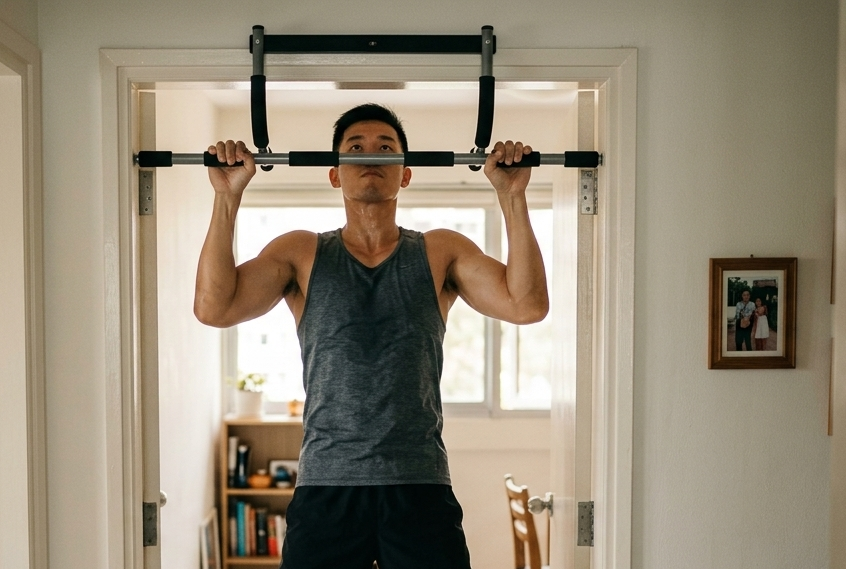 at home back workout with pull up bar