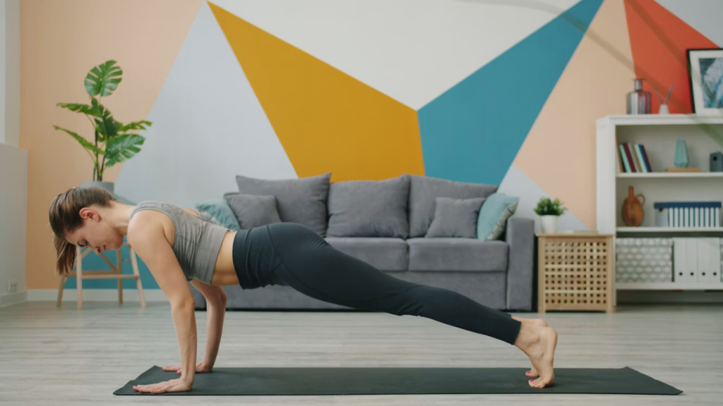 quiet plank core exercise apartment hiit