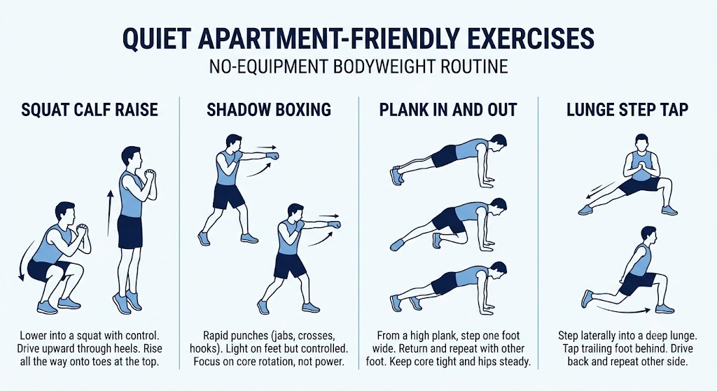 apartment friendly hiit routine no jumping exercises