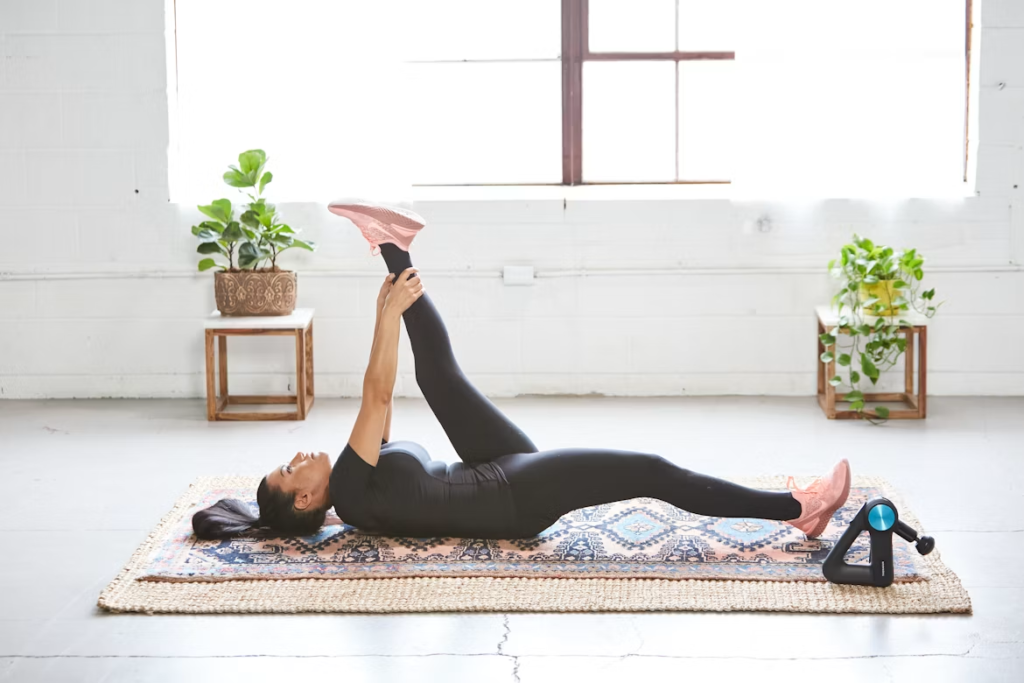 massage gun quad recovery routine sore legs