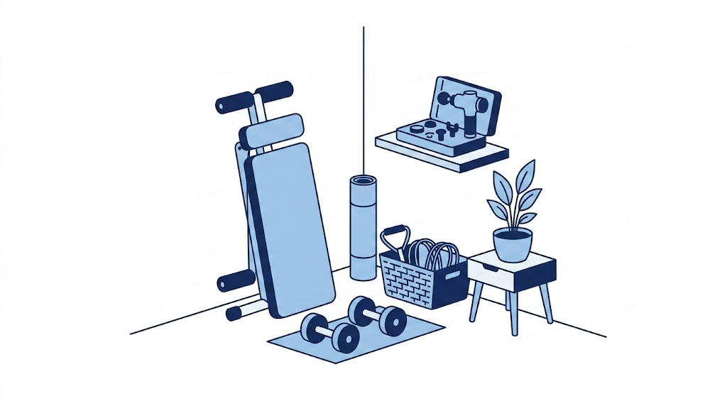 space saving workout equipment apartment storage